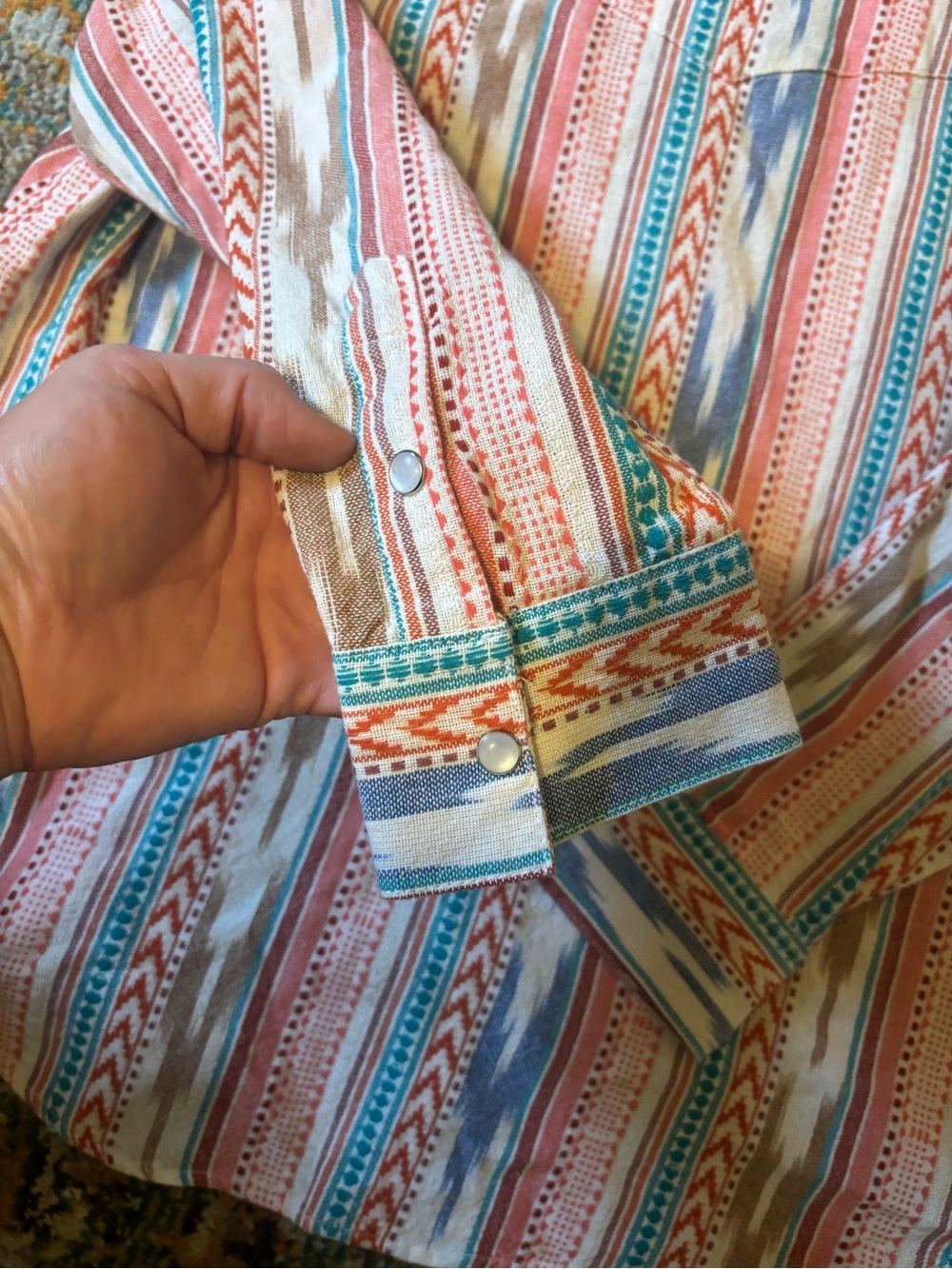 Casual Striped Long-Sleeve women’s Shirt - Multi-Color - Picture 10 of 12